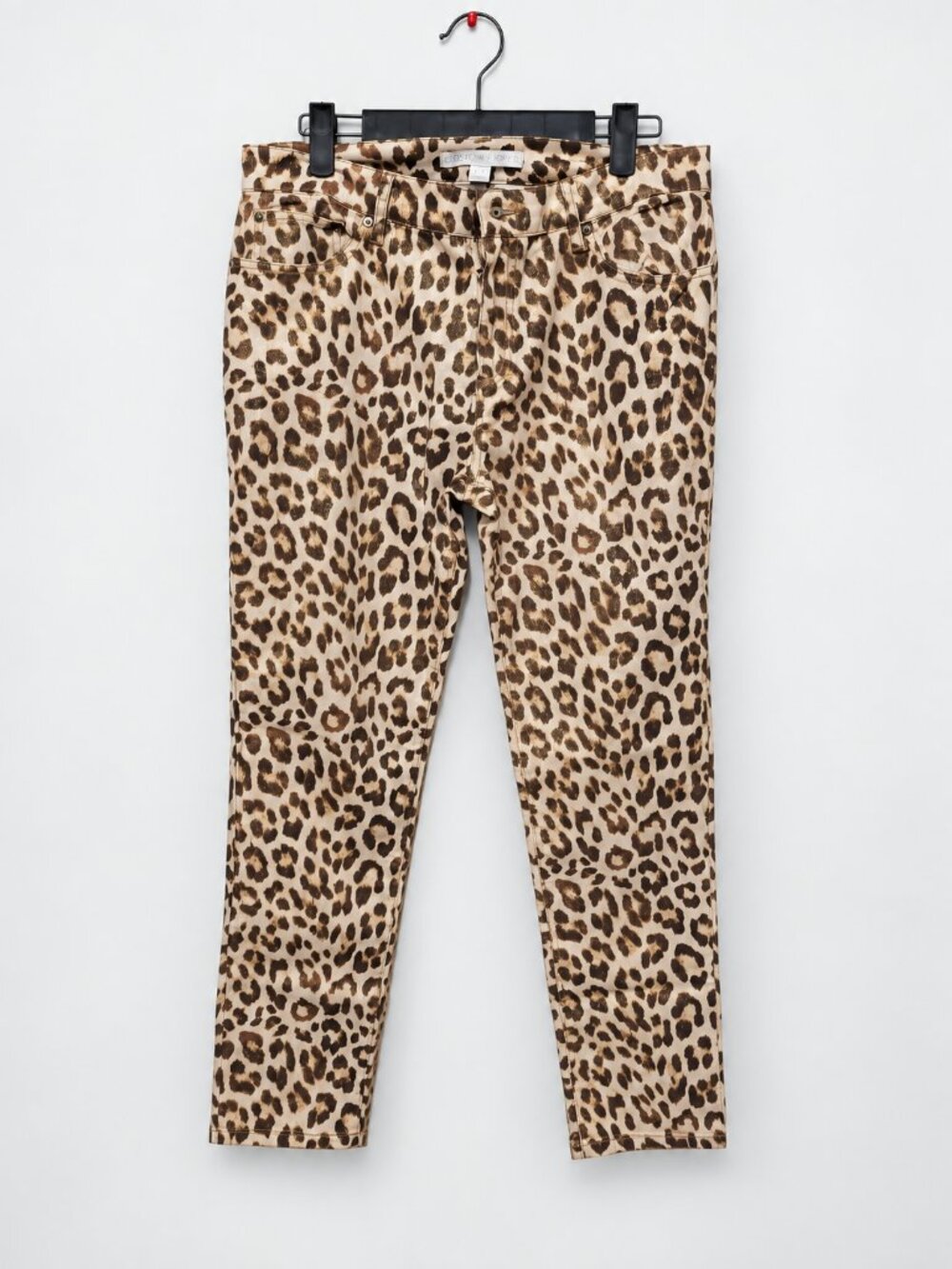 Boston Proper Metallic Leopard Print Skinny Pants Size 10